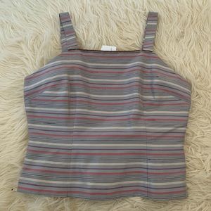 Silk Club Collection Striped Tank Top